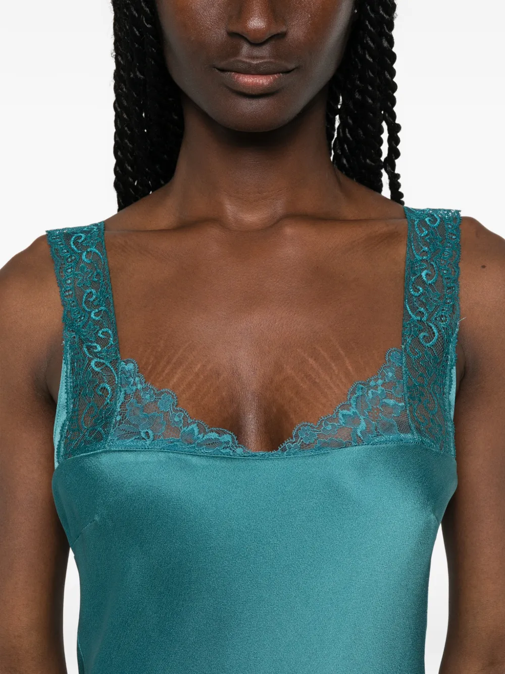 Forte Maxi-jurk met kant Blauw