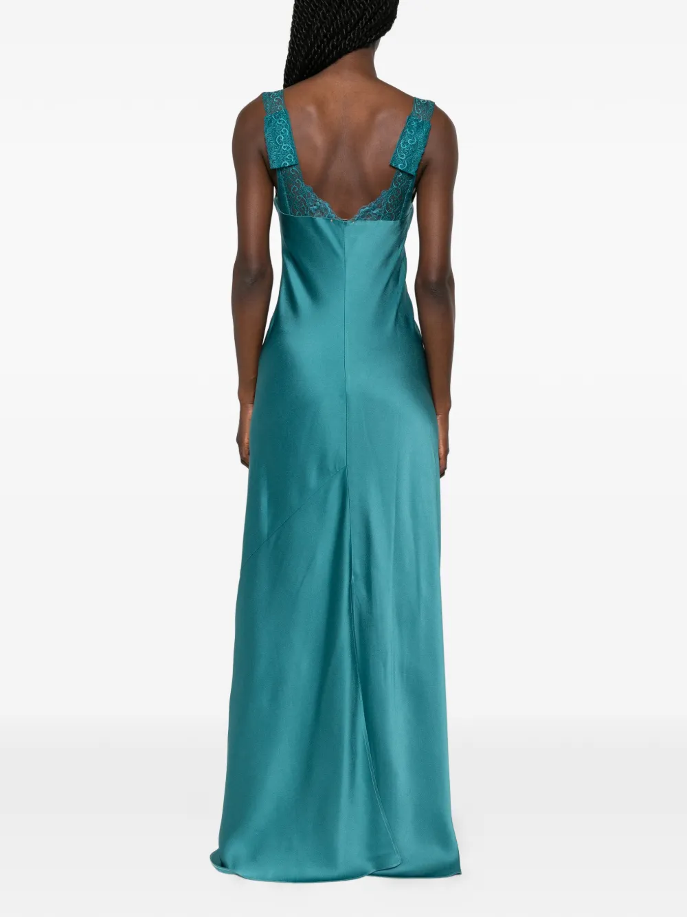 Forte Maxi-jurk met kant Blauw