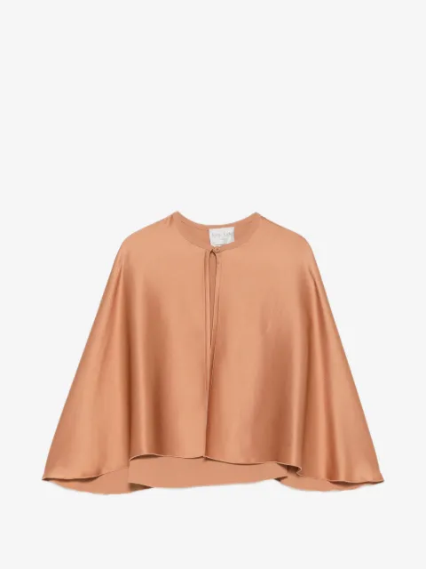 Forte Forte satin-finish cape-style cape