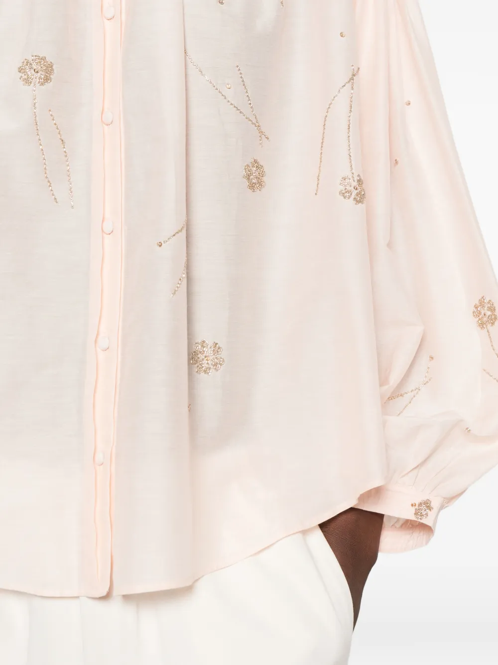 Forte Blouse met ballonmouwen Roze