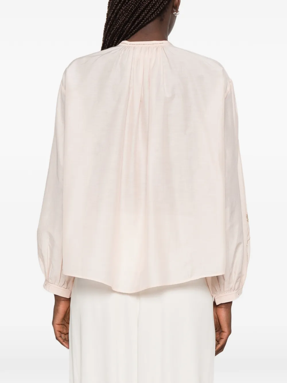 Forte Blouse met ballonmouwen Roze