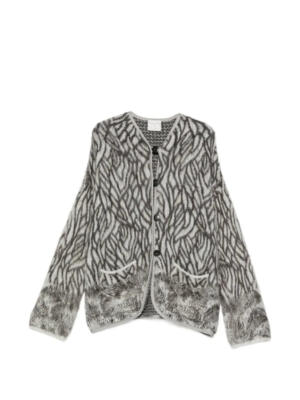 Forte Forte Cardigan con motivo astratto - Grigio