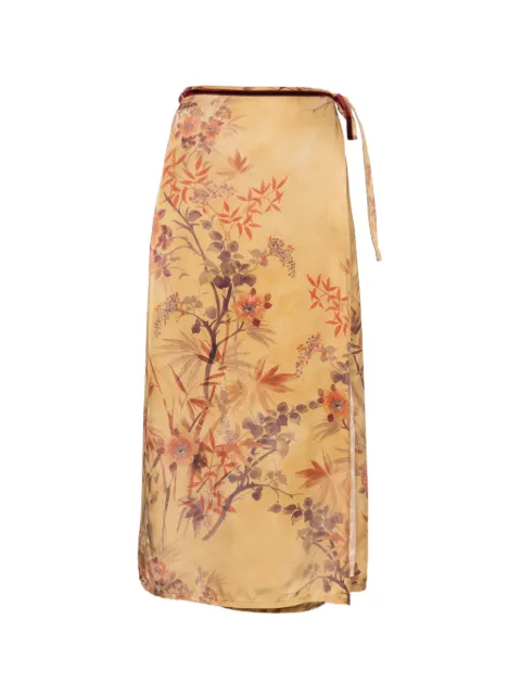 Forte Forte Le Bambou Secret wrap midi skirt