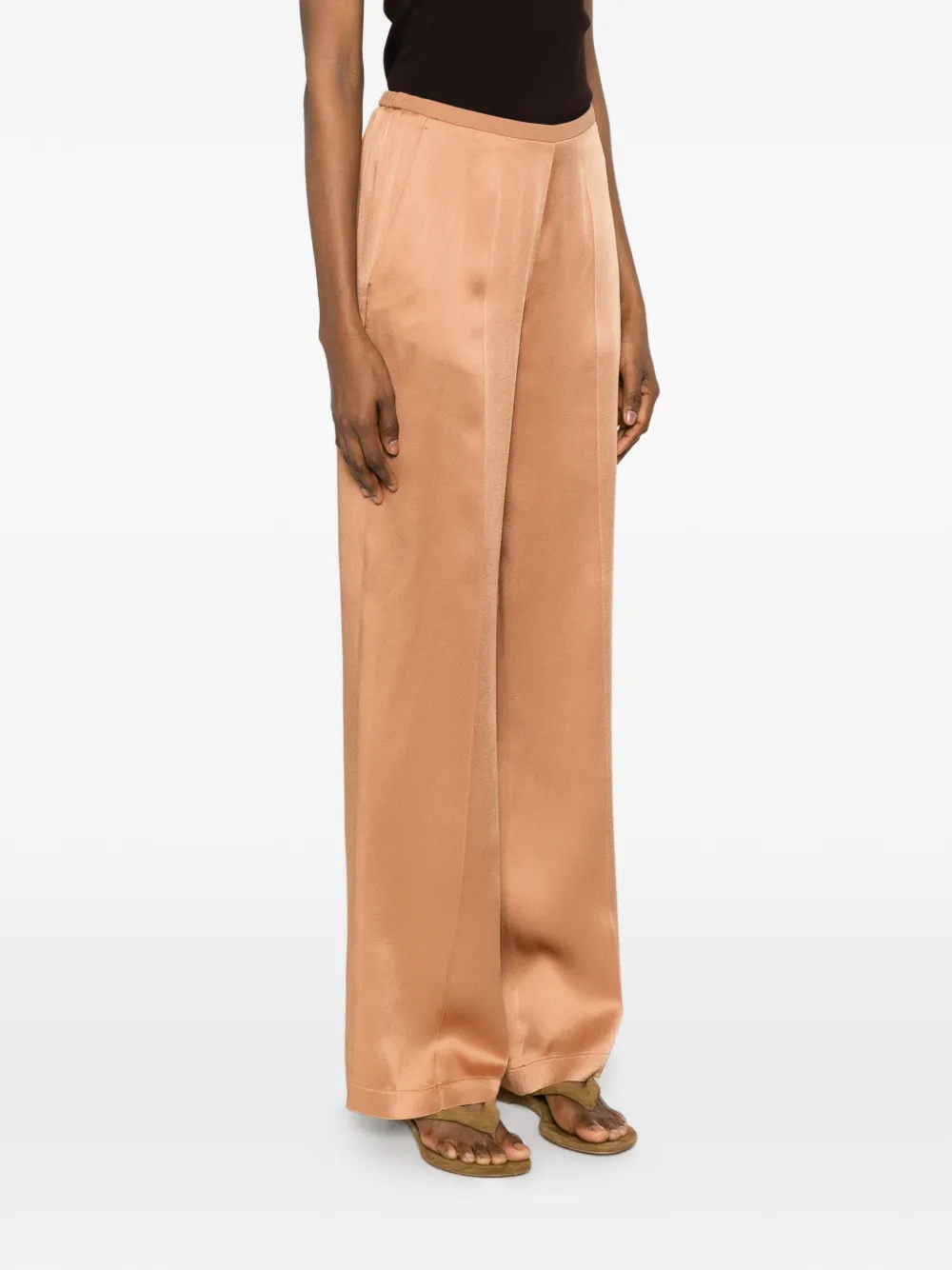 Forte Broek met wijde pijpen Beige