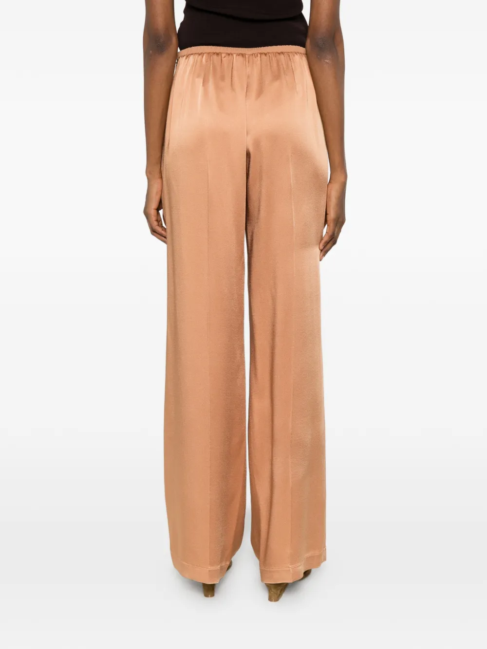Forte Broek met wijde pijpen Beige