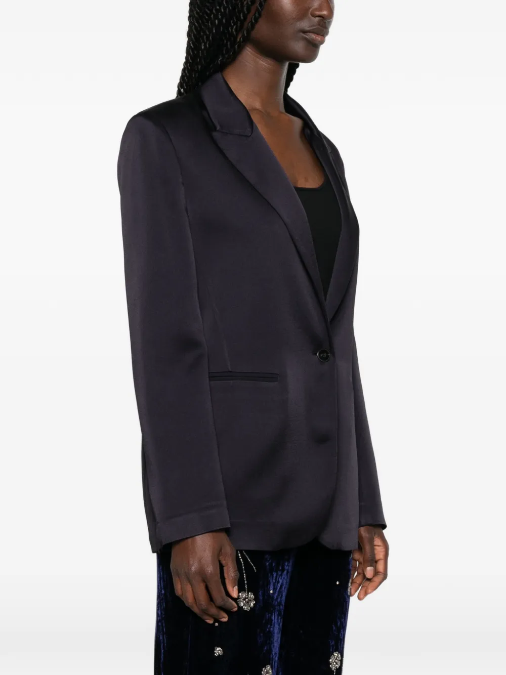 Forte Blazer met dubbele rij knopen Blauw