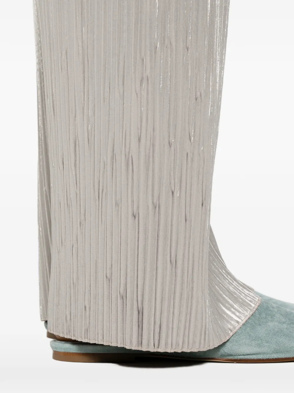Forte Broek met wijde pijpen en plissé-effect Grijs