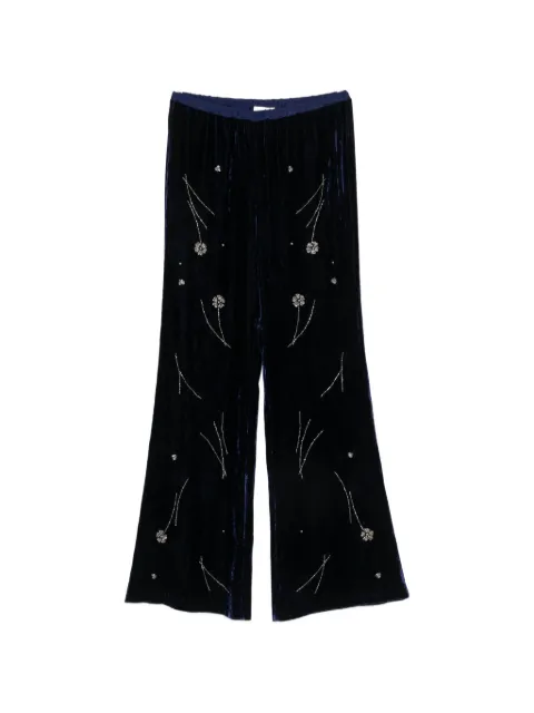Forte Forte fleurs d'orient floral-embroidered trousers
