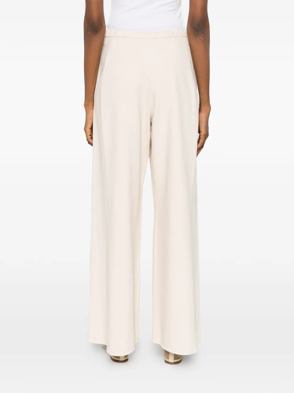 Forte Broek met wijde pijpen Beige