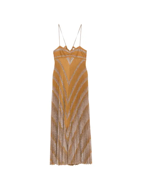Forte Forte chevron-pattern pleated dress