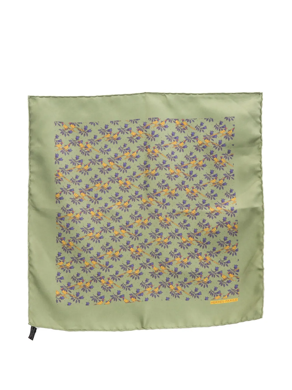 Hermès Pre-Owned 1990s Gavroche printed silk scarf - Grün