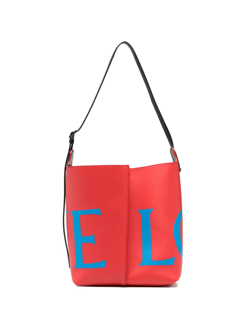 LOEWE Große Bilbao Beuteltasche mit Logo-Print - Rot