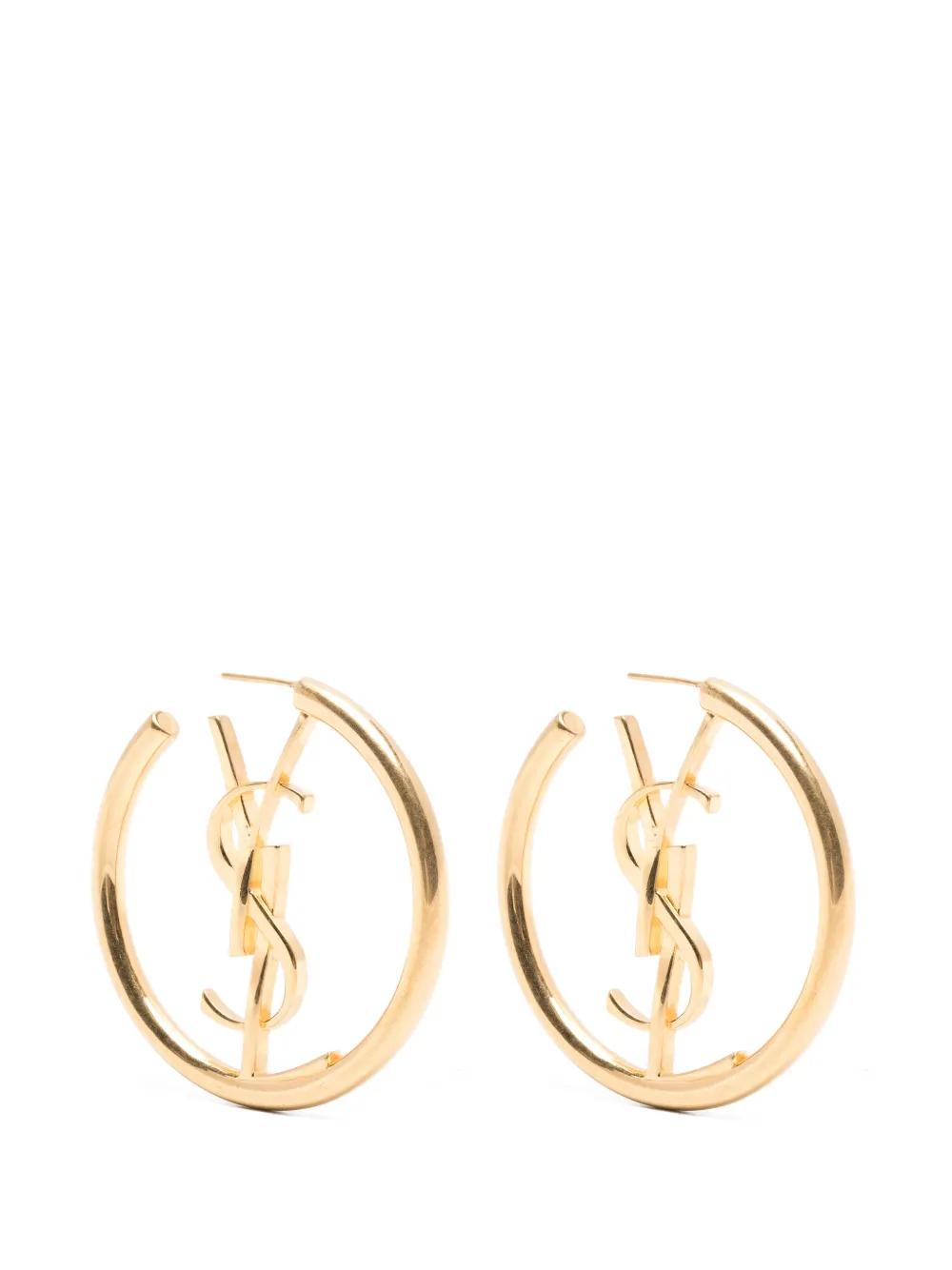 Saint Laurent Cassandre hoop earrings - Gold