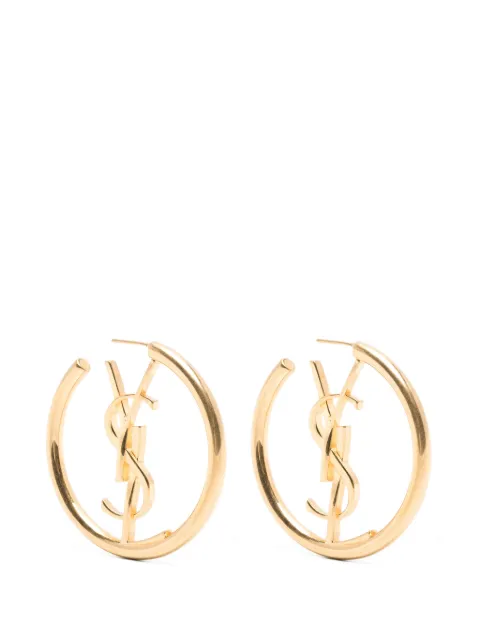 Saint Laurent arracadas Cassandre con el logo