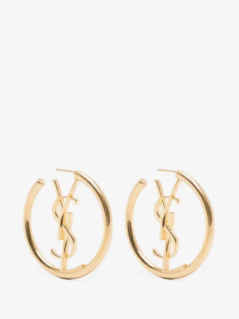 Saint Laurent arracadas Cassandre con el logo