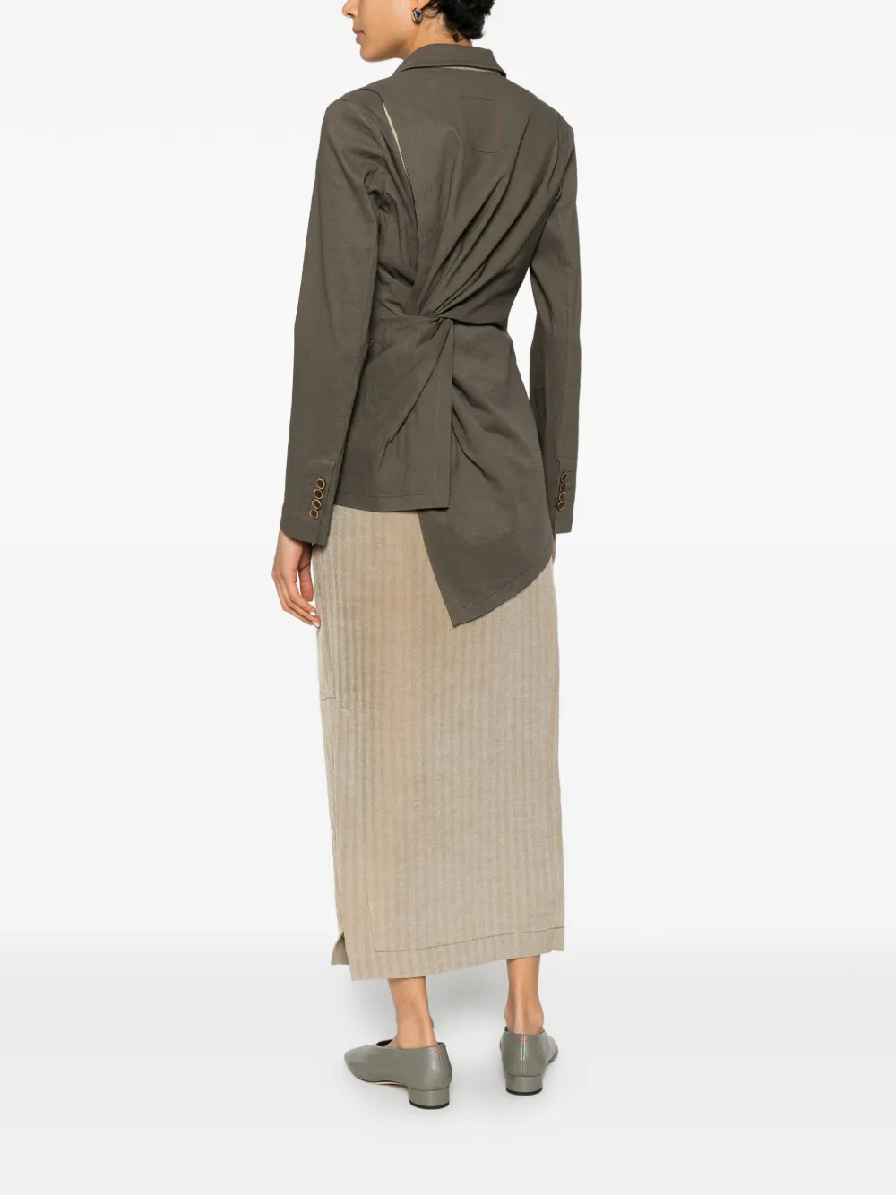 Uma Wang Kylie blazer met enkele rij knopen Grijs