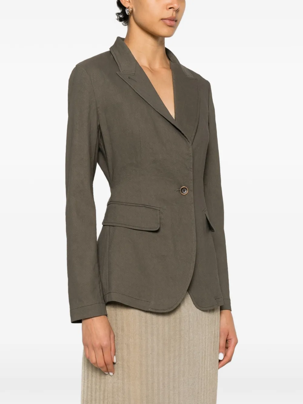 Uma Wang Kylie blazer met enkele rij knopen Grijs