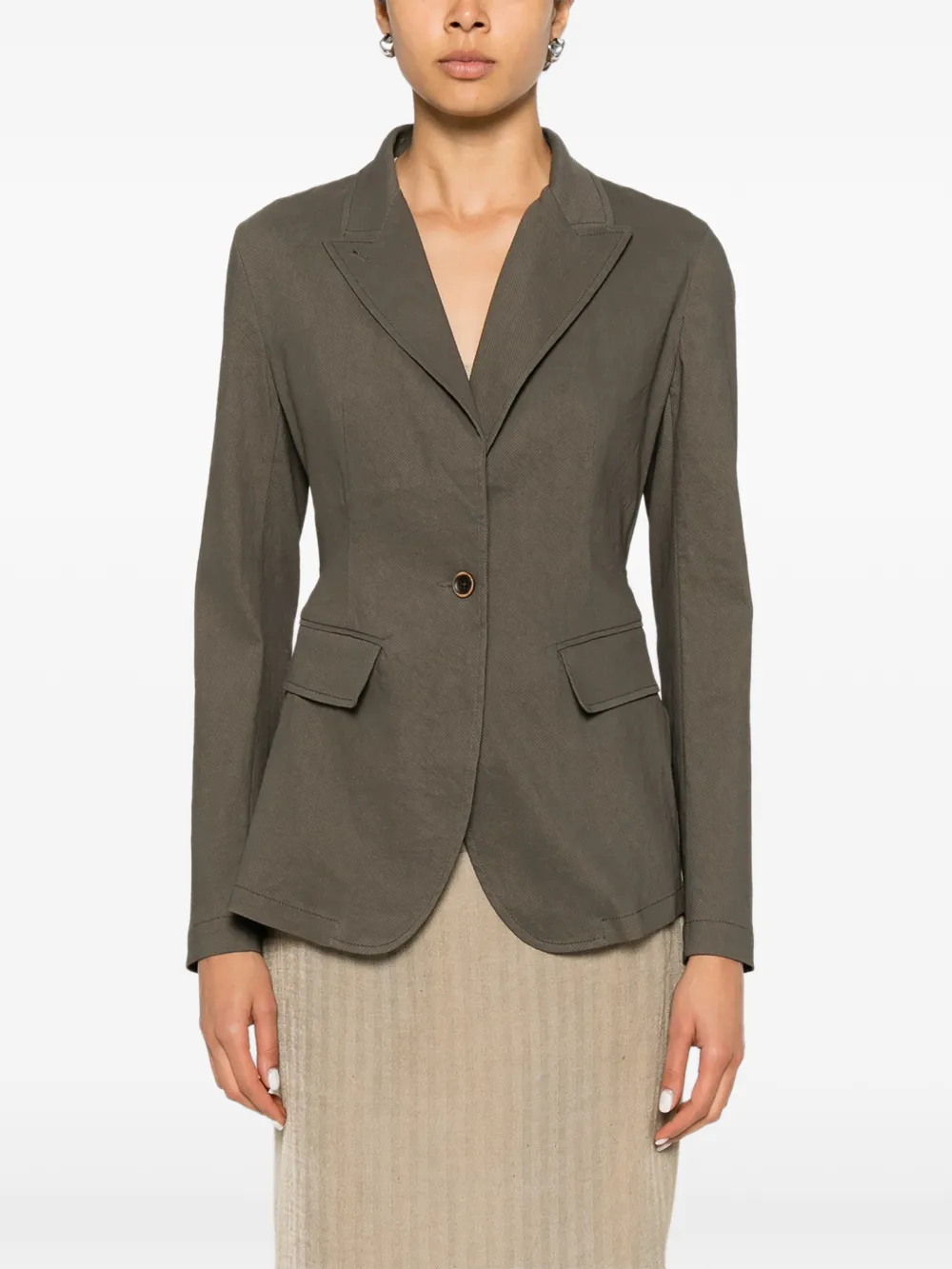 Uma Wang Kylie blazer met enkele rij knopen Grijs