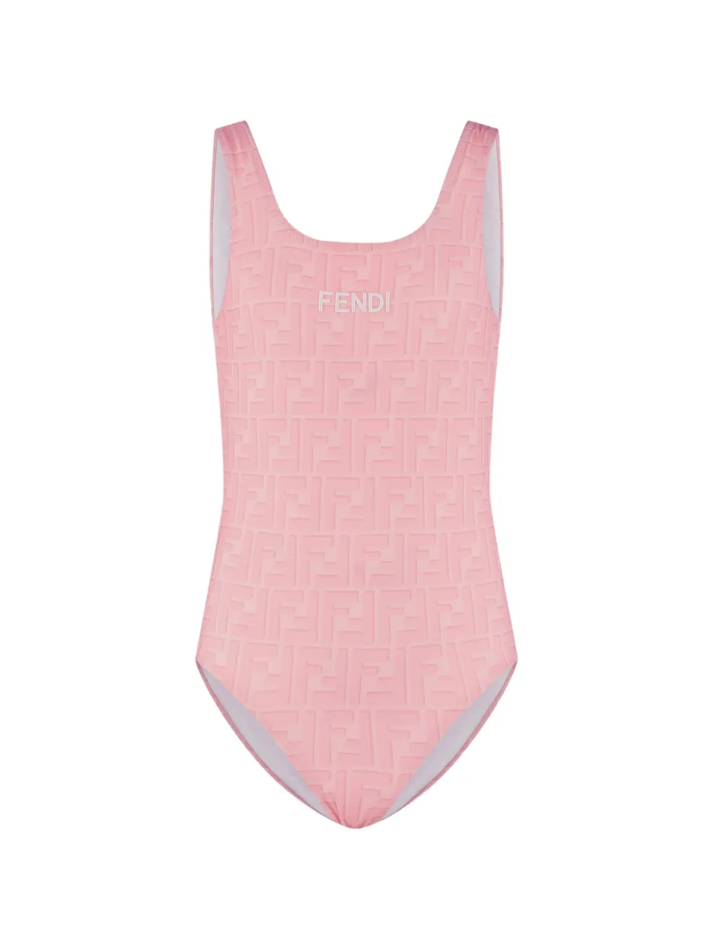 Fendi Kids logo-detail swimsuit - Rosa