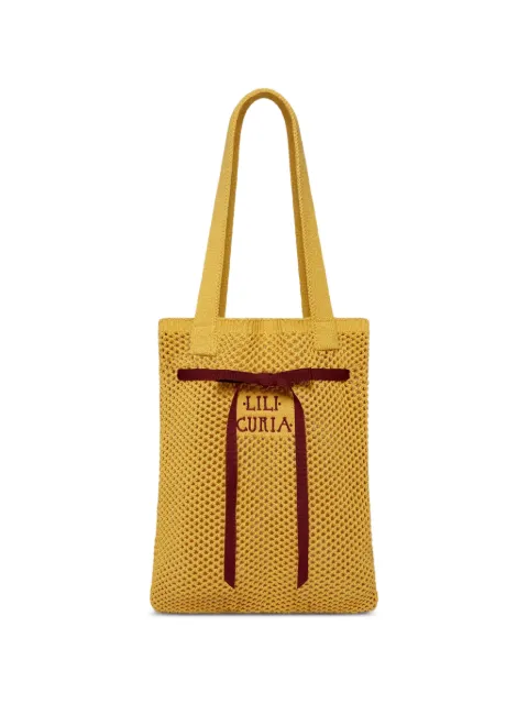 LILI CURIA Bolsa tote com detalhe de fita