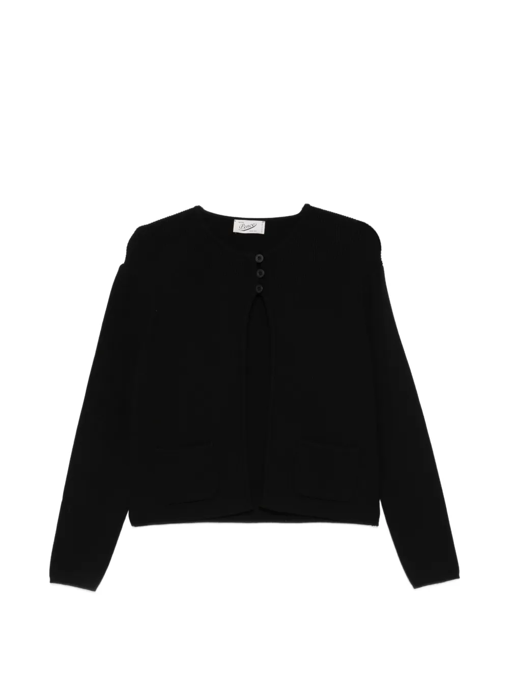 Pence ribbed-knit cardigan - Schwarz
