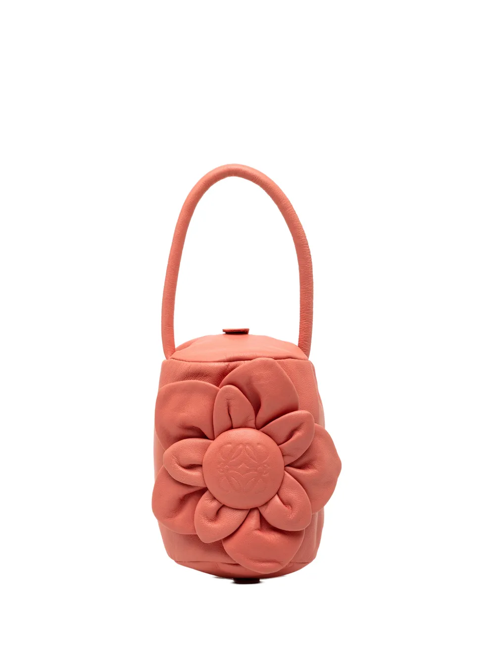 Loewe Pre-Owned 1990-2020 Leather Anagram Flower handbag - Arancione
