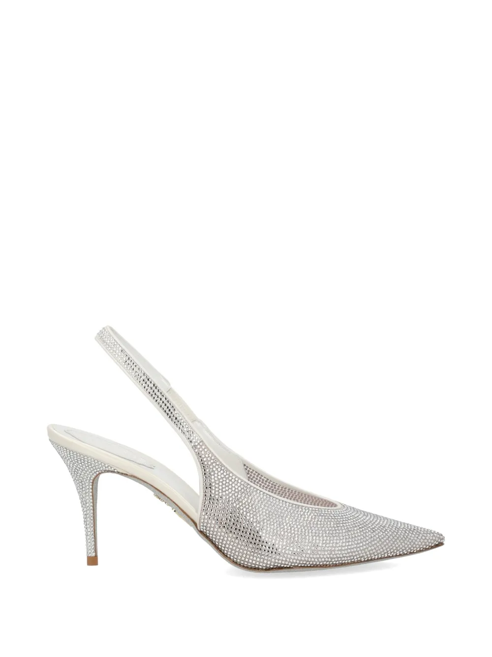 René Caovilla Jinny slingback pumps verfraaid met kristallen Zilver