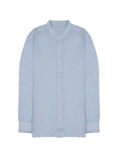 120% Lino band-collar linen shirt