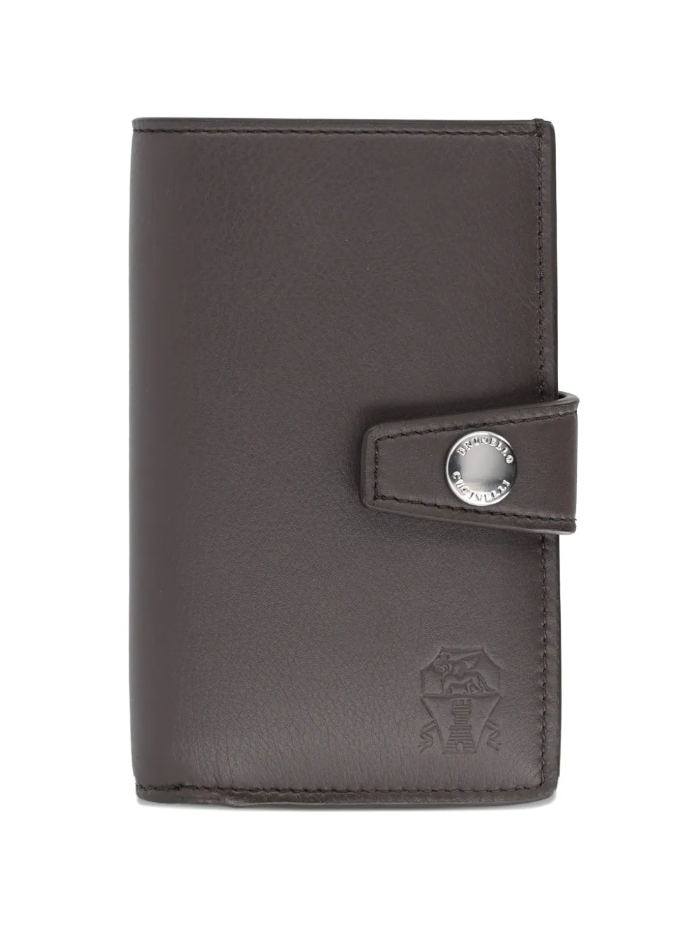 Brunello Cucinelli logo-embossed wallet - Marrone