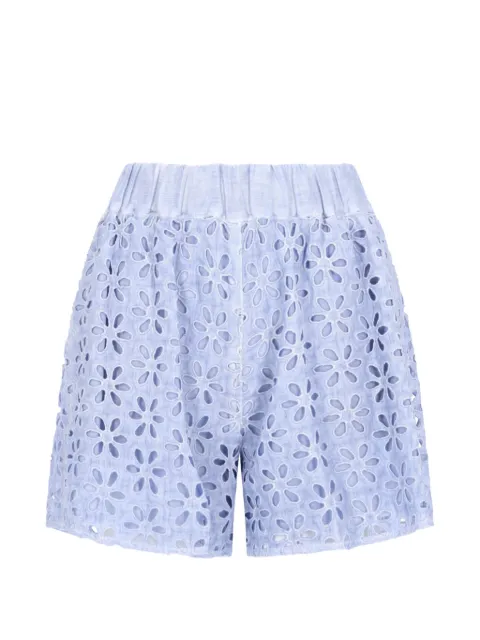 120% Lino shorts con bordado inglés