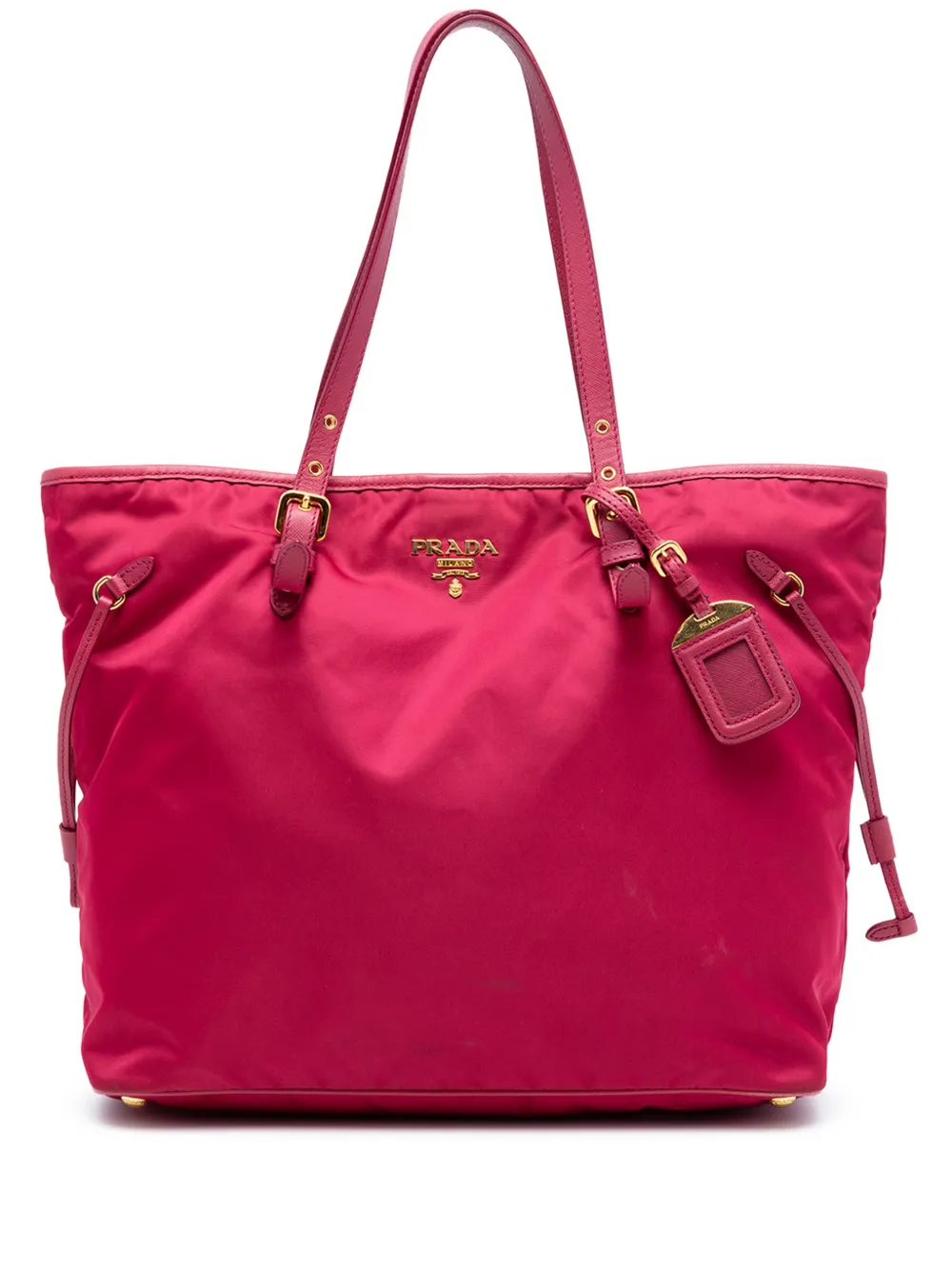 Prada Pre-Owned 2010-2025 Saffiano Trimmed Tessuto tote bag - Pink
