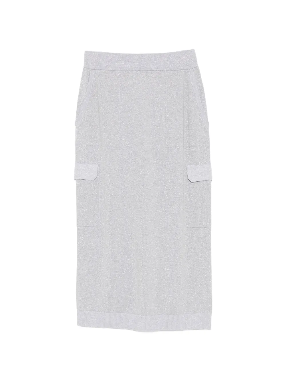 Peserico metallic-effect cargo-pocket midi skirt - Grigio