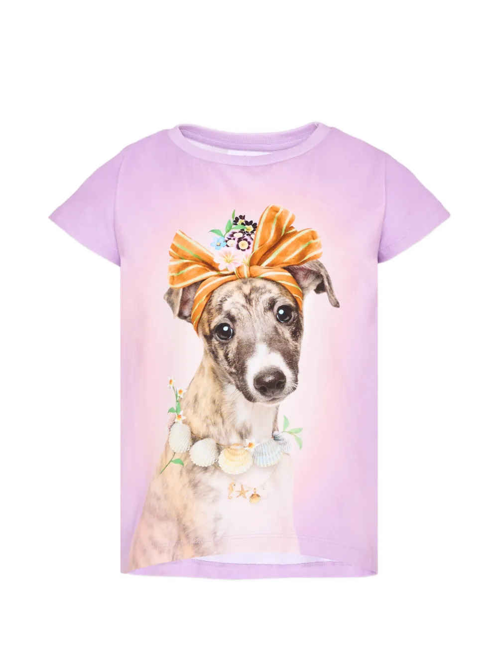 Molo Ragnhilde dog-print T-shirt - Viola
