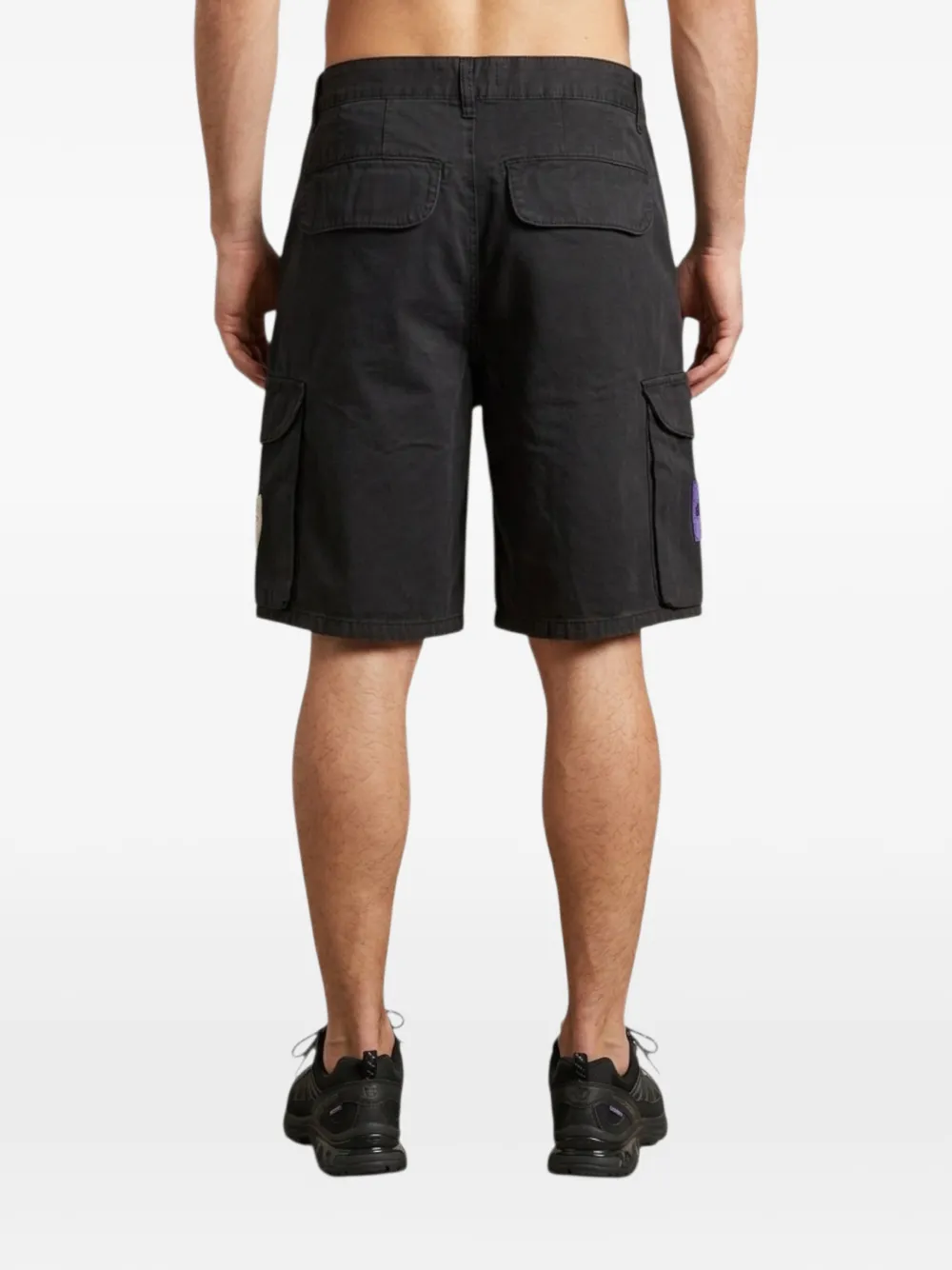  Found Cargo Corti Con Design Patchwork - Nero 