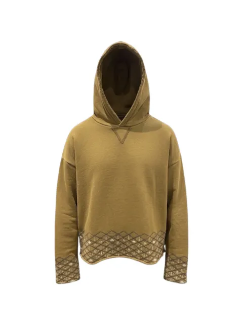 FOUND embroidered border hoodie