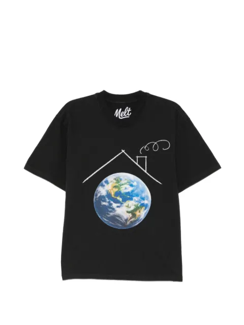 Melt graphic-print round neck T-shirt