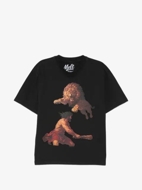 Melt graphic-print round neck T-shirt