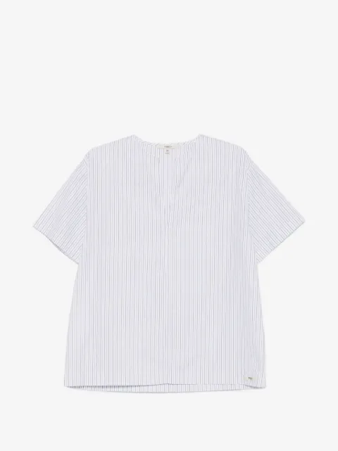 Barena blusa a rayas con cuello en V