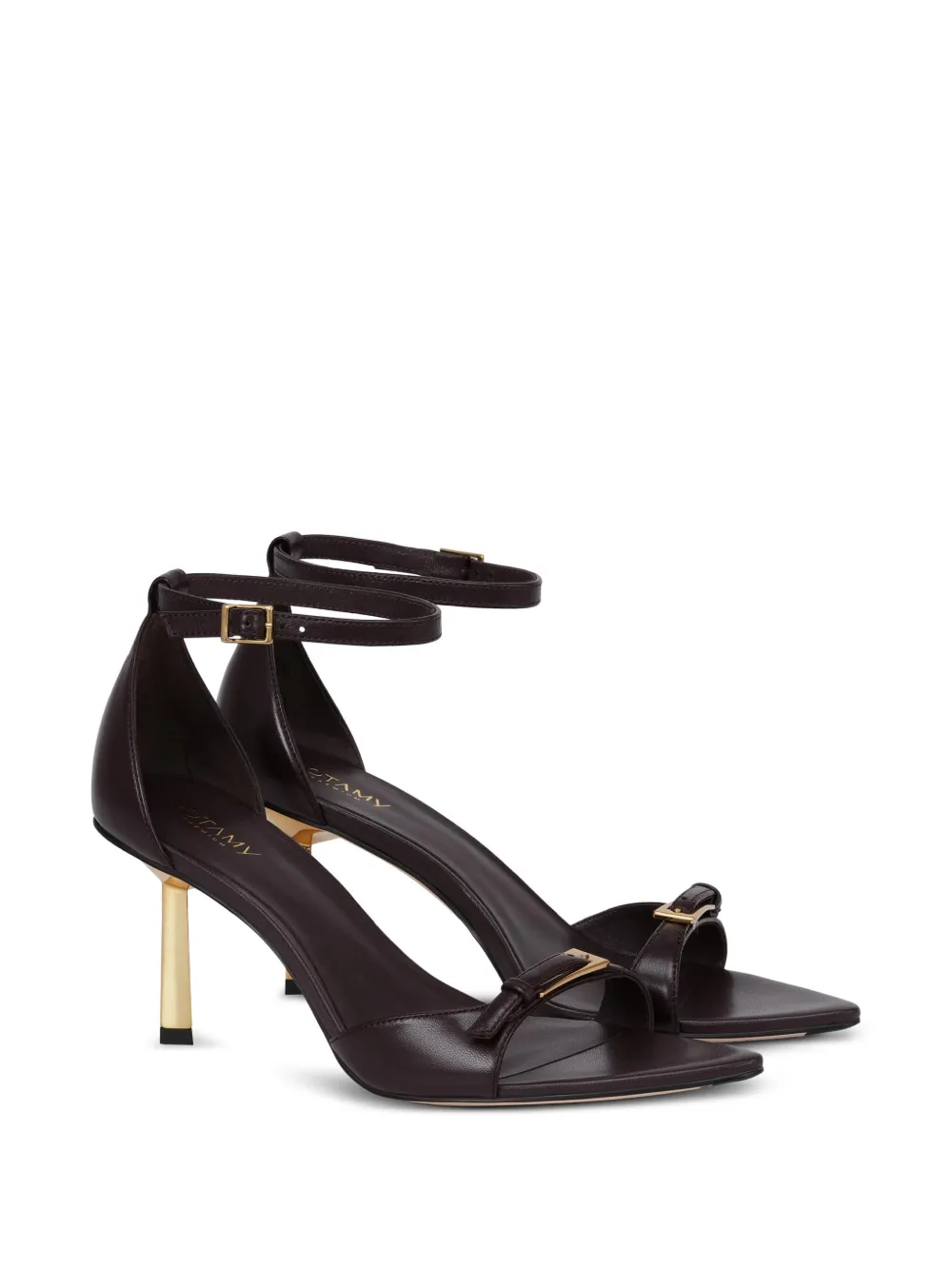 POTAMY Sandalen met gespbandje Bruin