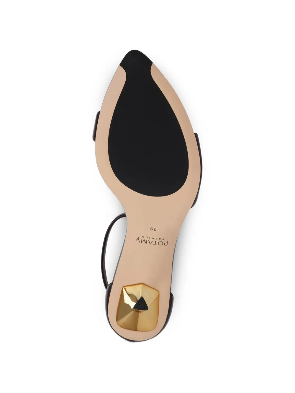 POTAMY Sandalen met gespbandje Bruin