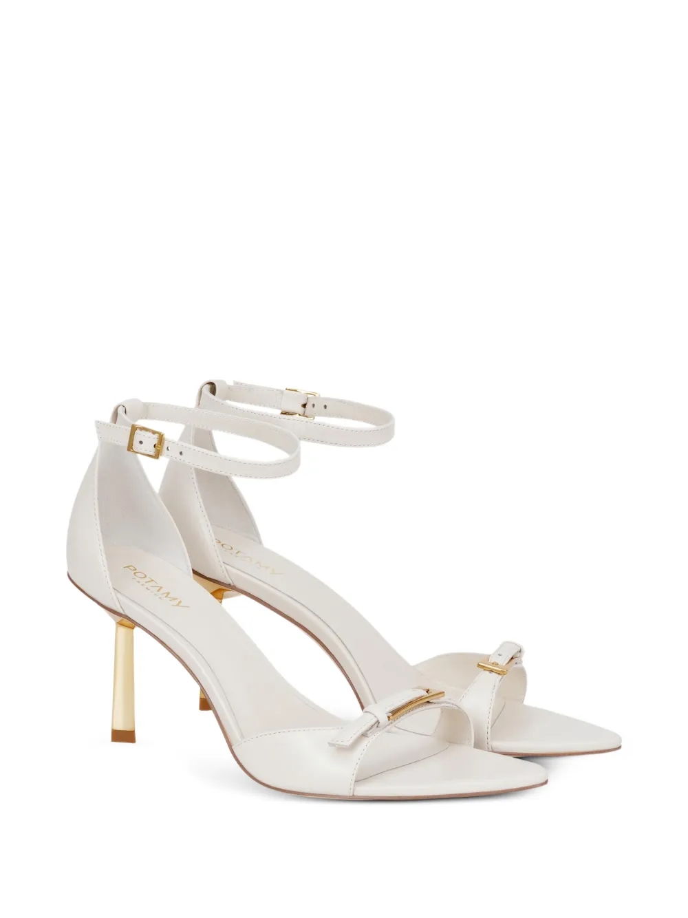 POTAMY Sandalen met gespbandje Wit