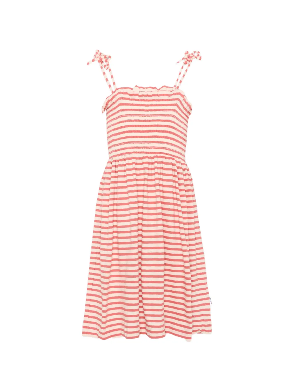 Molo Kids' Striped Tie-strap Dress In Red