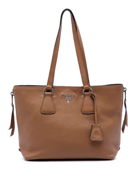 Prada Pre-Owned 2013-2025 비텔로 피닉스 사이드 지퍼 쇼퍼 토트 백