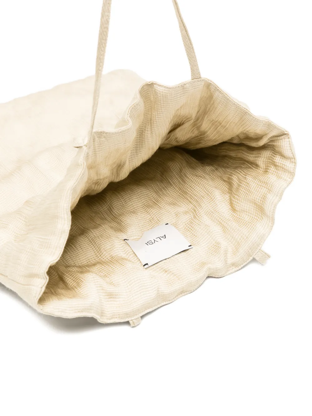 Alysi Shopper met gekreukt effect Beige