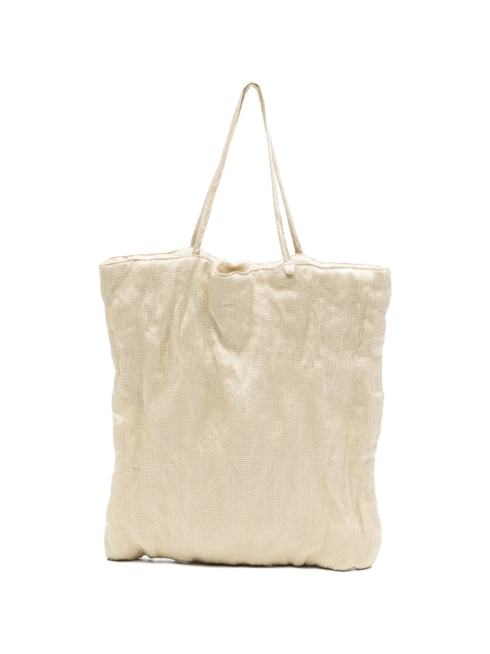 Alysi crinkled-effect tote bag - Toni neutri