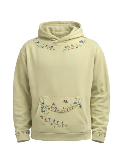 FOUND embroidered floral hoodie