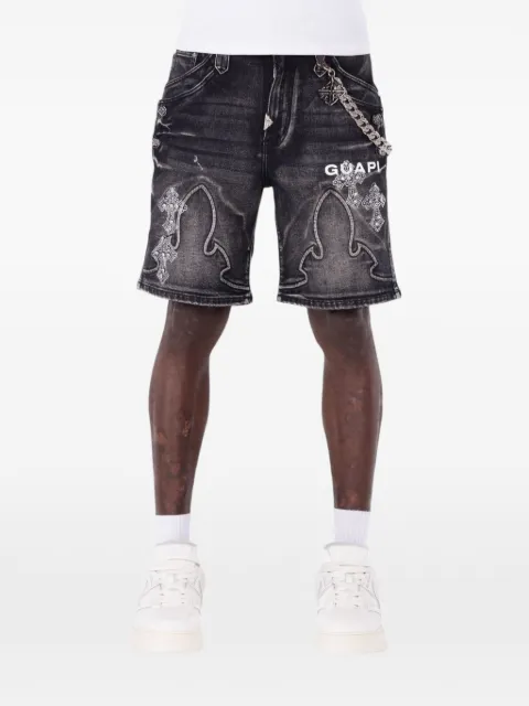 GUAPI rhinestone gothic denim shorts