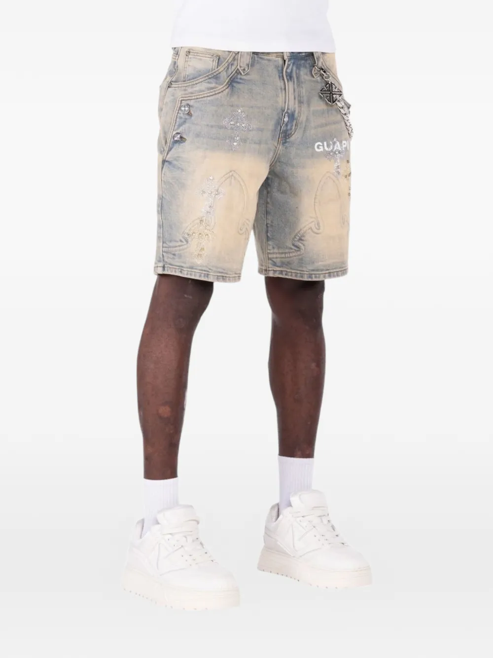 Guapi Shorts Con Decorazione - Blu 