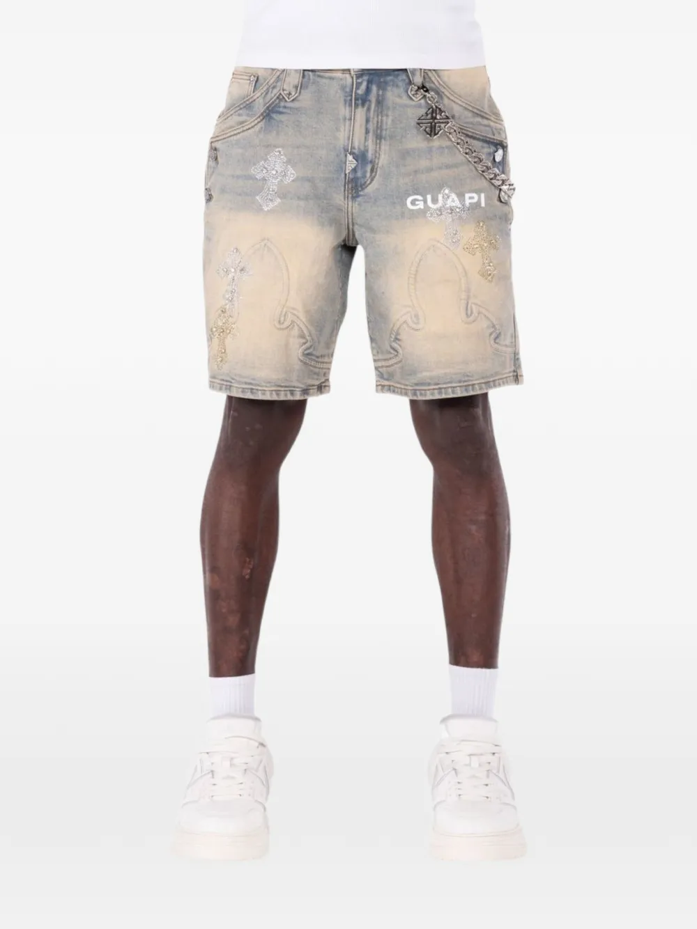  Guapi Shorts Con Decorazione - Blu 