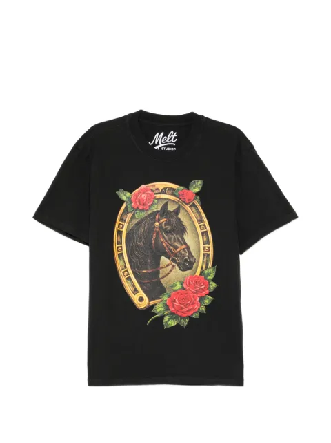 Melt graphic-print round neck T-shirt